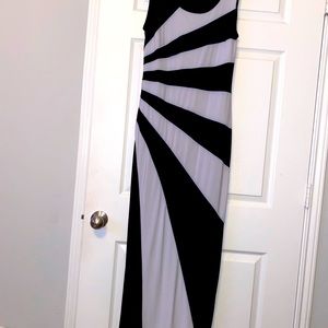 New York and Co black and white maxi dress